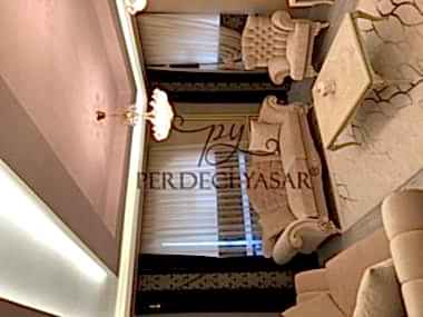 Misafir Odası Perdesi Siyah Renkli Desenli Perde