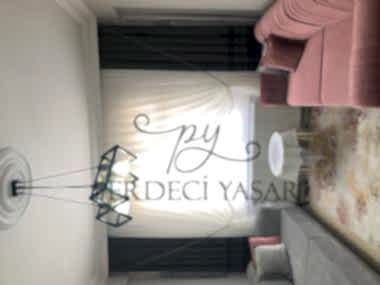 Oturma Odası Siyah Temalı Modern Perde